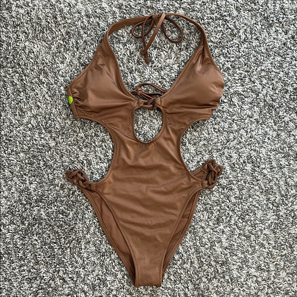 Victoria Secret Brown Woman’s One Piece Swimsuit Size XS